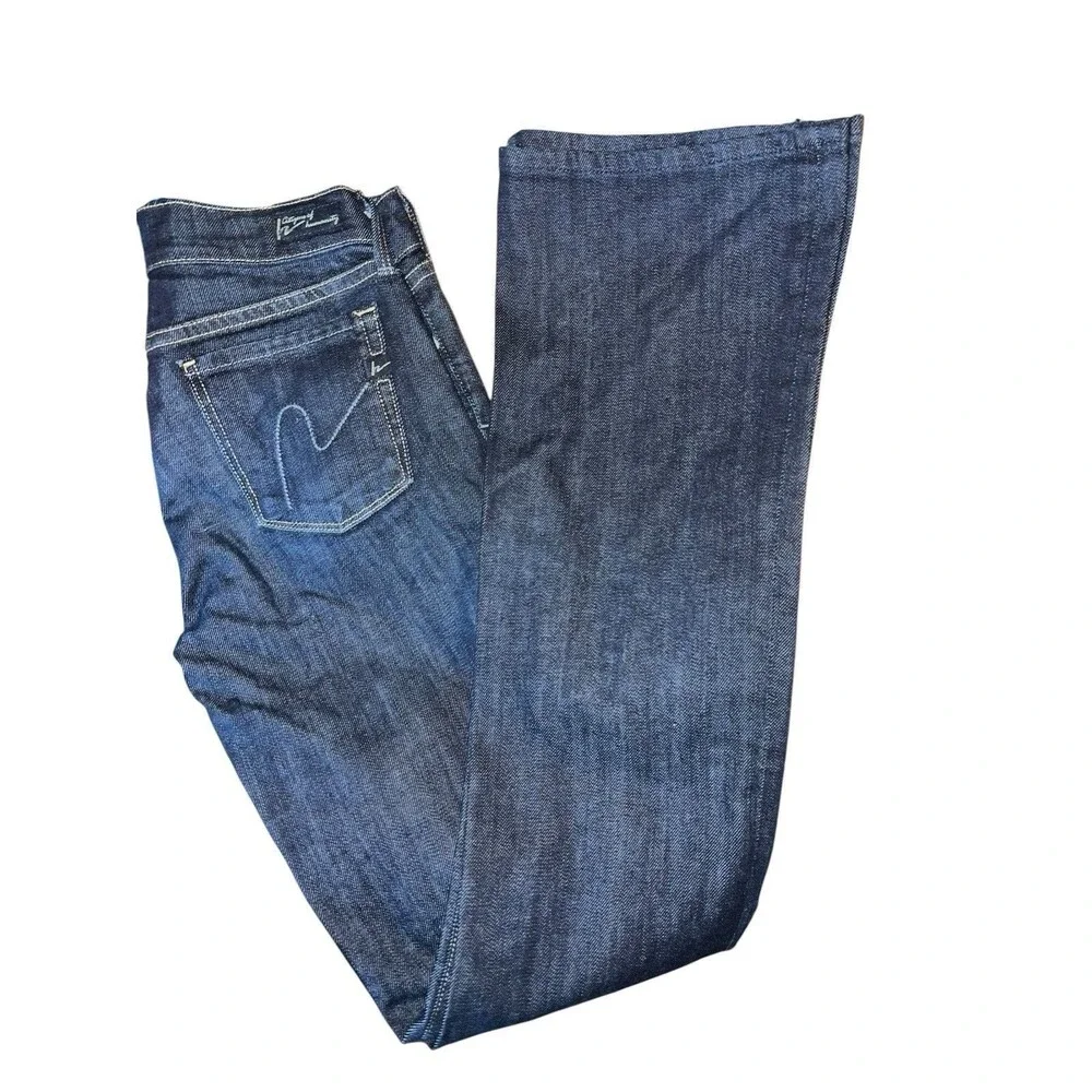 Y2K Citizens of Humanity Kelly 001 Low Waist Bootcut Wide Leg Jeans Dark Wash 25